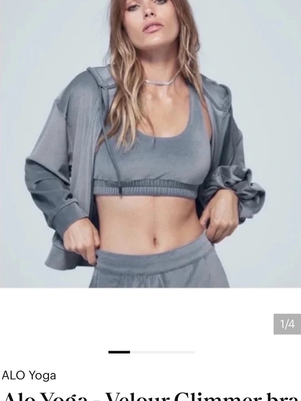 ALO Yoga Grey sports bra